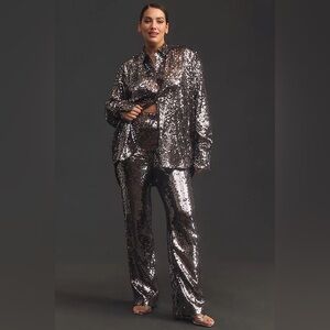 Good American wide leg sequin 2 piece set- Top & bottoms size 2X